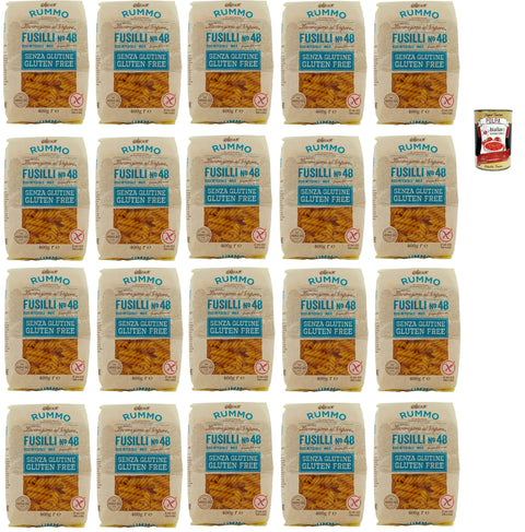 Rummo Internationale Nudeln Rummo Pasta Fusilli N° 48 senza Glutine, gluten free, 100% italienische Pasta nudeln glutenfrei 20x 400g + Italian Gourmet polpa 400g 8008343880480