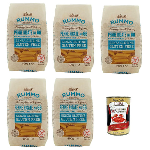 Rummo Pasta Penne Rigate N° 66 senza Glutine, gluten free, 100% italienische Pasta nudeln glutenfrei 5x 400 g italienisch Original