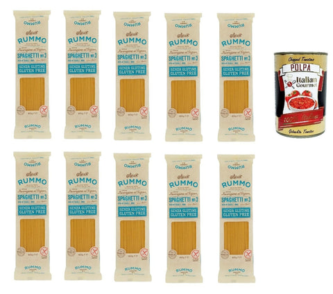 Rummo Internationale Nudeln Rummo Pasta Spaghetti N° 3 senza Glutine, gluten free, 100% italienische Pasta nudeln glutenfrei 10x 400g + Italian Gourmet polpa 400g 8008343880039