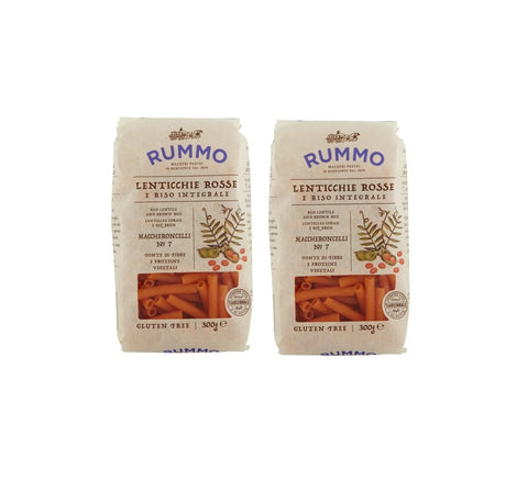 Rummo Koch- & Backzutaten 2x Rummo Maccheroncelli N° 7 Glutenfreie Pasta aus roten Linsen und braunem Reis SONDERANGEBOT 8008343812078