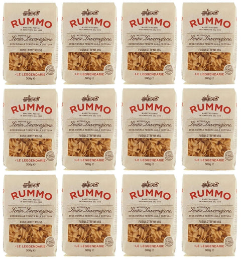 Rummo Kurze Pasta 12er-Pack Rummo Pasta Fusillotti N°155,Italienische Nudeln aus Hartweizengrieß,Italienische Pasta 500g 8008343201551