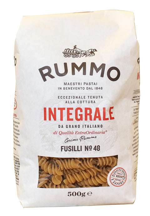 Rummo Kurze Pasta 4er-Pack Rummo Pasta Fusilli Integrali N°48,Vollkornnudeln Nudeln Vollkorn Italienische Pasta 500g 8008343709484