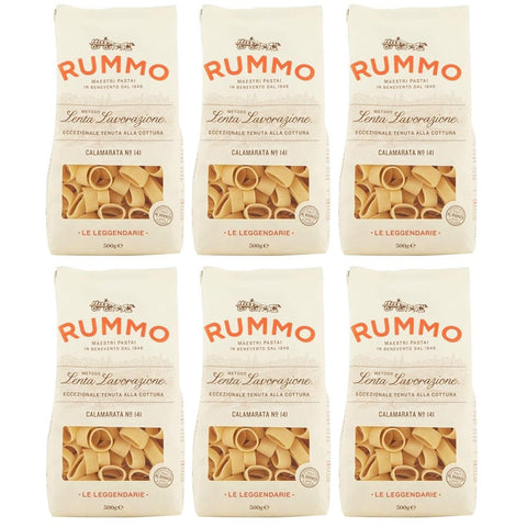 Rummo Pasta Calamarata N°141,Italienische Nudeln aus Hartweizengrieß,Italienische Pasta 500g 6er-Pack Original italienisch