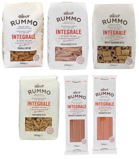 Rummo Kurze Pasta 6er-Pack TESTPAKET Rummo Pasta Integrale,6 verschiedene Sorten Vollkornnudeln Nudeln Vollkorn Italienische Pasta 500g 8008343700504