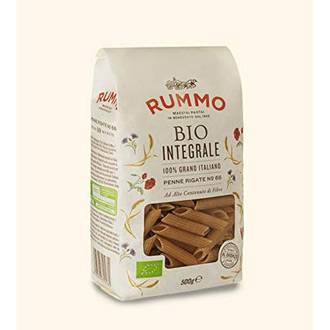Rummo Bio Vollkornnudeln Penne Rigate n.66 Bronze Gezeichnete 16 Packungen mit 1x500g Original italienisch Pasta
