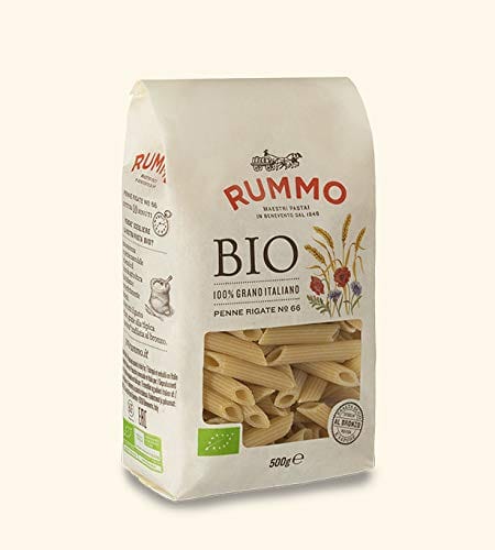 Rummo Kurze Pasta Rummo - Biologisch Penne Rigate n.66 Bronze Gezeichnete - 16 Packungen mit 500 g