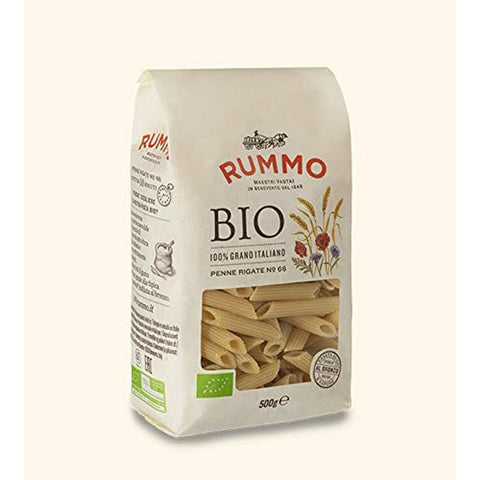 Rummo Biologisch Penne Rigate n.66 Bronze Gezeichnete 16 Packungen mit 1x500g Original italienisch Pasta