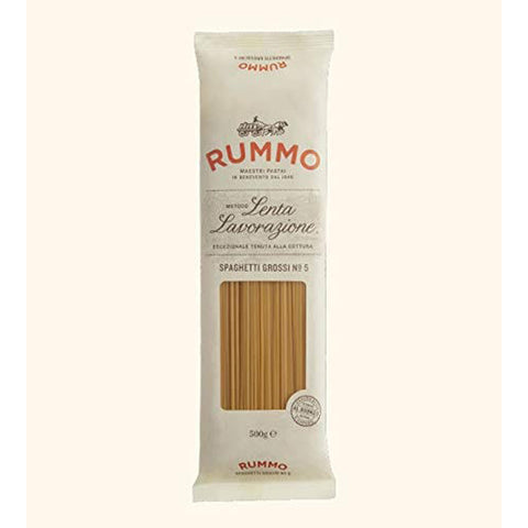 Rummo Dicke Spaghetti n.5 Bronze Gezeichnete 24 Packungen mit 500 g Kurze Pasta italienisch Original