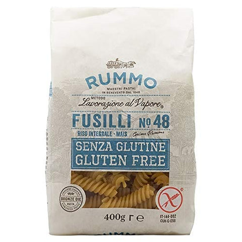Rummo Kurze Pasta Rummo - Fusilli n.48 Gluten Free Bronze Gezeichnete - 12 Packungen mit 400 g