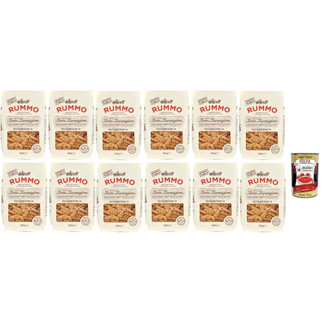 Rummo Kurze Pasta Rummo Pasta Mista n° 74 Pasta Lenta Lavorazione Teigwaren aus Hartweizengrieß Bronze Zeichnung 12x 500 g italienisch Original 8008343200745