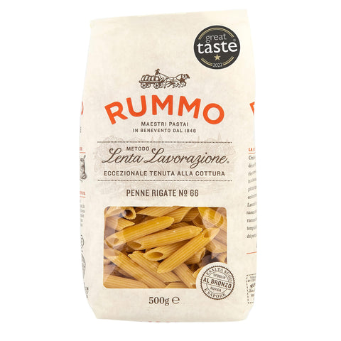 Rummo Kurze Pasta Rummo - Penne Rigate n.66 Bronze Gezeichnete - 16 Packungen mit 500 g 5054186247075