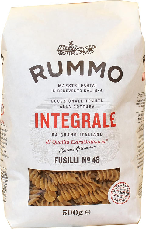 Rummo Vollkornnudeln Fusilli n.48 Bronze Gezeichnete - 16 Packungen mit 500 g Original italienisch