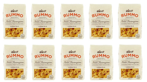 Rummo Längliche Pasta 10x Rummo Elicoidali N°49 Pasta Lenta Lavorazione Teigwaren aus Hartweizengrieß Bronze-Zeichnung 500g 8008343200493