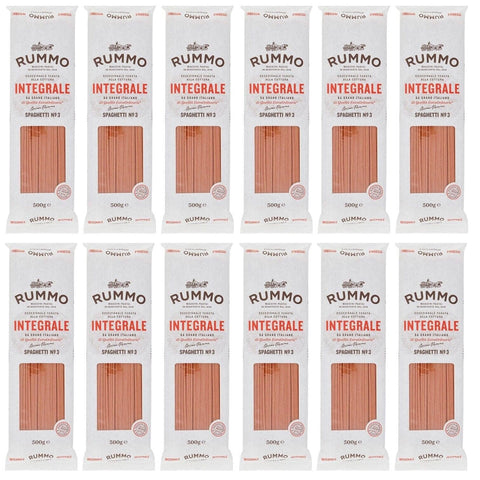 Rummo Pack Pasta Integrale Spaghetti N°3,Vollkornnudeln Nudeln Vollkorn Italienische Pasta 500 g italienisch Original