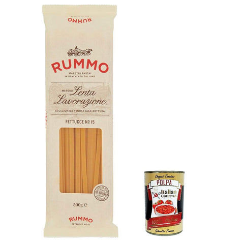 Rummo Fettucce n.15 Pasta Lenta Lavorazione Teigwaren aus Hartweizengrieß Bronze Zeichnung 500 g italienisch Original