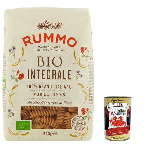 Rummo Pasta Integrale Fusilli N. 48, Vollkornnudeln Nudeln Vollkorn Italienische Pasta 20x500g Original italienisch
