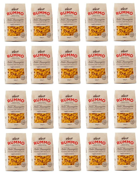Rummo Längliche Pasta 20x Rummo Tubetti Zita N°31 Pasta Lenta Lavorazione Teigwaren aus Hartweizengrieß Bronze-Zeichnung 500g 8008343200318