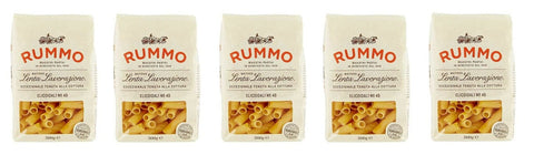 Rummo Längliche Pasta 5x Rummo Elicoidali N°49 Pasta Lenta Lavorazione Teigwaren aus Hartweizengrieß Bronze-Zeichnung 500g 8008343200493