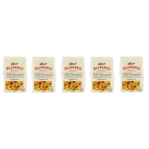 Rummo Elicoidali N°49 Pasta Lenta Lavorazione Teigwaren aus Hartweizengrieß Bronze Zeichnung 5x500g Original italienisch