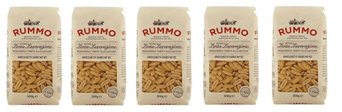 Rummo Gnocchetti Sardi N°63 Pasta Lenta Lavorazione Teigwaren aus Hartweizengrieß Bronze Zeichnung 5x 500g italienisch Original