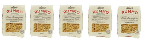 Rummo Längliche Pasta 5x Rummo Pasta Mista N°74 Lenta Lavorazione Teigwaren aus Hartweizengrieß Bronze-Zeichnung 500g 8008343200745