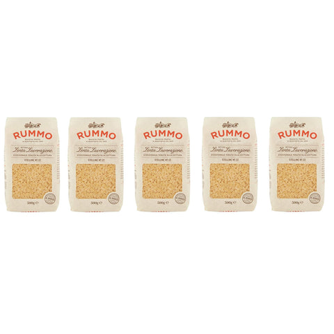 Rummo Stelline N°22 Pasta Lenta Lavorazione Teigwaren aus Hartweizengrieß Bronze Zeichnung 5x500g Original italienisch