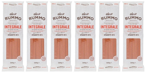 Rummo Längliche Pasta 6er-Pack Rummo Pasta Integrale Spaghetti N°3,Vollkornnudeln Nudeln Vollkorn Italienische Pasta 500g 8008343709033