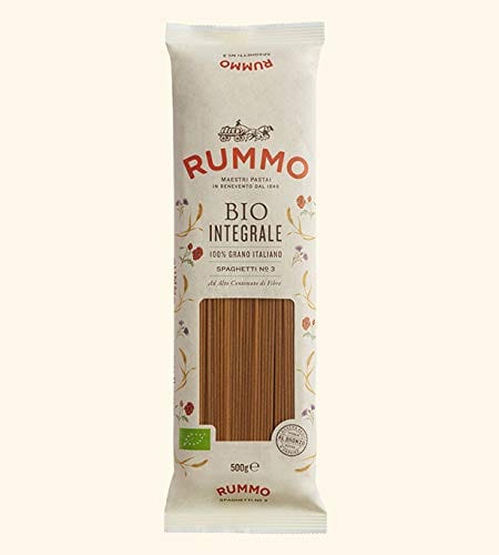 Rummo Längliche Pasta Rummo - Bio-Vollkornnudeln Spaghetti n.3 Bronze Gezeichnete - 24 Packungen mit 500 g