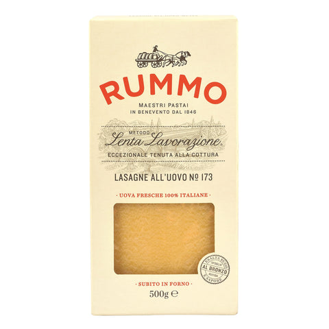 Rummo Längliche Pasta Rummo - Lasagne all'uovo n.173 Bronze Gezeichnete - 12 Packungen mit 500 g 8008343201735