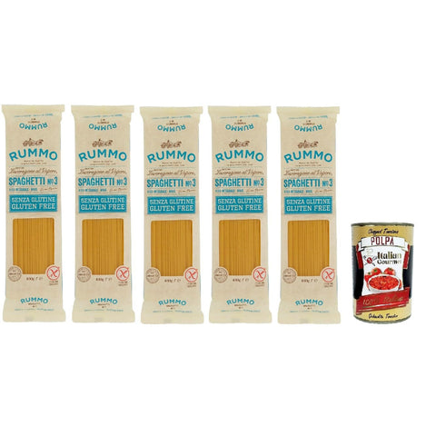 Rummo Pasta Nudeln Glutenfreie Spaghetti, Bronze Gezeichnete gluteinfrei, perfekt für Menschen mit Zöliakie oder Glutenunverträglichkeit, 5x 400 g italienisch Original