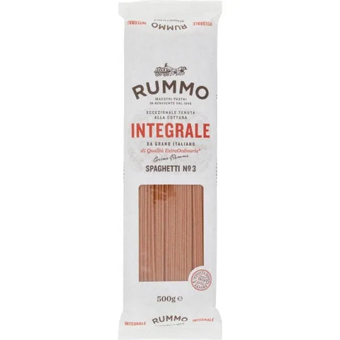 Rummo Längliche Pasta Rummo Vollkornnudeln Spaghetti n.3 Bronze Gezeichnete - 24 Packungen mit 500 g italienisch Original Pasta