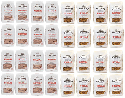 Rummo Nudelgerichte Rummo Integralpaste Probierpackung 16 Stifte Rigate + 16 x Fusilli italienische Nudeln (32 x 500 g) 8008343709484