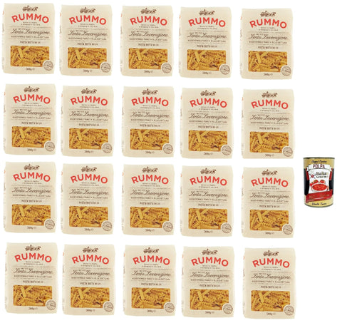 Rummo Nudeln & Pasta 20x Rummo Pasta Mista N. 74 Hartweizengrieß Pasta Italienische Nudeln 500g Packung + Italian Gourmet Polpa di Pomodoro 400g Dose 8008343200745