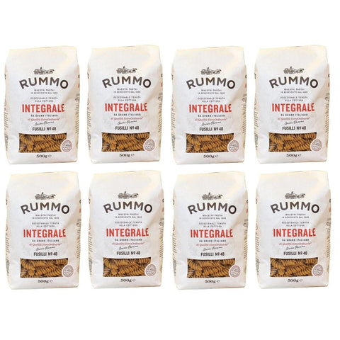 Rummo Pack Pasta Fusilli Integrali N°48,Vollkornnudeln Nudeln Vollkorn Italienische Pasta 500 g italienisch Original