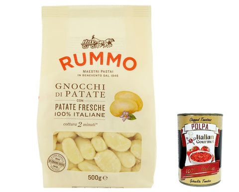 Rummo Nudeln & Pasta 8x Rummo Gnocchi di patate 100% Italienisch Kartoffelklößchen Nudeln 500g + Italian Gourmet 400g 8008343201179