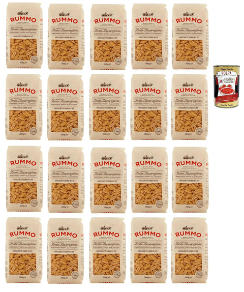 Rummo Nudeln & Pasta Rummo Gnocchetti sardi N°63 Pasta Lenta Lavorazione Teigwaren aus Hartweizengrieß Bronze-Zeichnung 20x 500g + Italian Gourmet polpa 400g 8008343200639