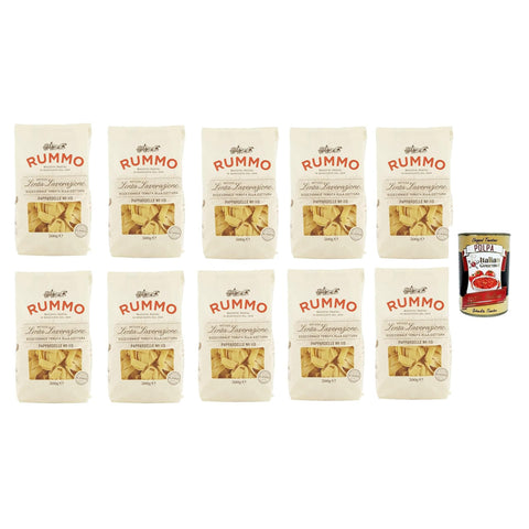 Rummo Pappardelle 119, Pasta Lenta Lavorazione Teigwaren aus Hartweizengrieß Bronze Zeichnung 10x 500 g italienisch Original