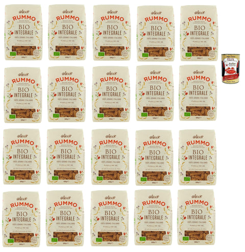 Rummo Nudeln & Pasta Rummo Pasta Integrale Fusilli N° 48, Vollkornnudeln Nudeln Vollkorn Italienische Pasta 20x 500g + Italian Gourmet polpa 400g 8008343709484