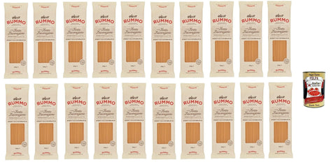 Rummo Nudeln & Pasta Rummo Spaghetti alla chitarra n° 104 Pasta Lenta Lavorazione Teigwaren aus Hartweizengrieß Bronze-Zeichnung 20x 500g + Italian Gourmet polpa 400g 8008343201049