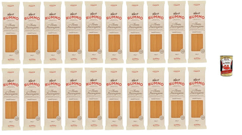 Rummo Nudeln & Pasta Rummo Spaghettini n° 2 Pasta Lenta Lavorazione Teigwaren aus Hartweizengrieß Bronze-Zeichnung 20x 500g + Italian Gourmet polpa 400g 8008343200028