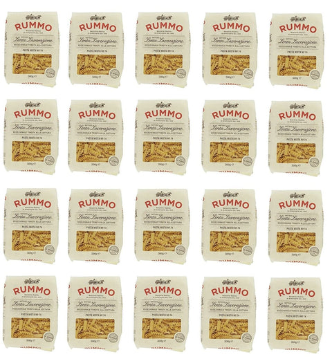 Rummo Pasta 20x Rummo Pasta Mista N°74 Lenta Lavorazione Teigwaren aus Hartweizengrieß Bronze-Zeichnung 500g 8008343200745