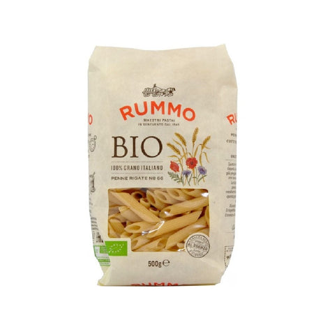Rummo pasta Rummo Penne Rigate N.66 Bio Integrale 100 % italienische Weizennudeln 500 g 8008343700665