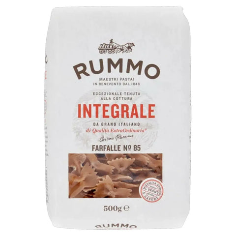 Rummo Pasta & Saucen Rummo Pasta Integrale Farfalle N. 85, Vollkornnudeln Nudeln Vollkorn Italienische Pasta 500 g italienisch Original