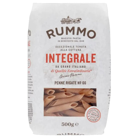 Rummo Pasta & Saucen Rummo Pasta Integrale Penne rigate N. 66, Vollkornnudeln Nudeln Vollkorn Italienische Pasta 500 g italienisch Original