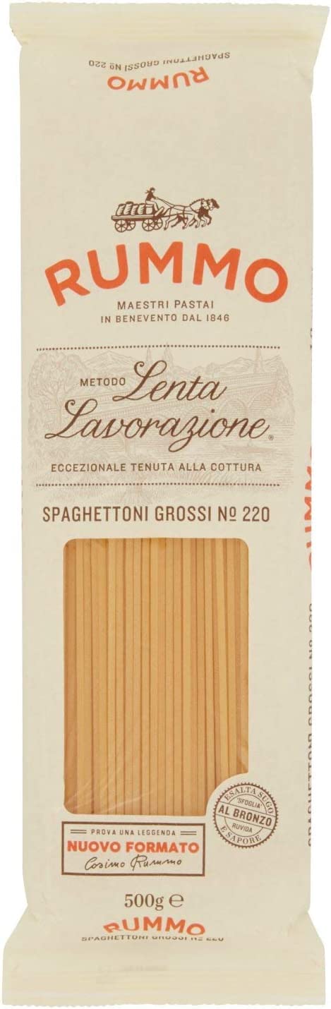 Rummo Pflegestifte & Lippenbalsam 5x Rummo Spaghettoni Grossi N. 220 Hartweizengrieß Pasta Italienische Nudeln 500g Packung + Italian Gourmet Polpa di Pomodoro 400g Dose 8008343202206