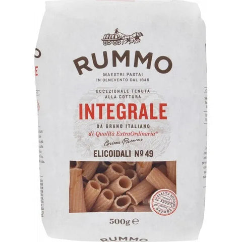 Rummo Pasta Integrale Elicoidali N. 49, Vollkornnudeln Nudeln Vollkorn Italienische Pasta 500g 5x Original italienisch inkl. Italian Gourmet Polpa 400g