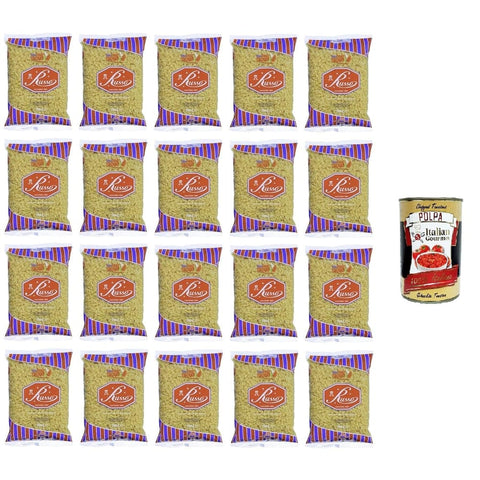 Russo Nudeln & Pasta Russo Farfalline N°24 Hartweizengrieß Pasta,100% Italienischer Weizen,20x 500 g Packung Nudeln & Pasta italienisch Original 8032804040014