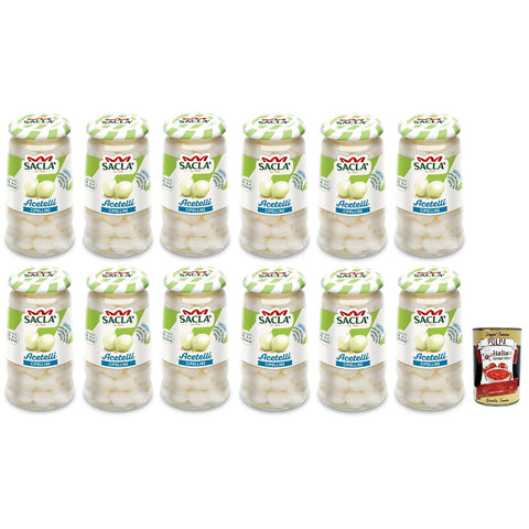 Saclà Saclà,Acetelli,Cipolline All'Aceto di Vino,Zwiebeln in Weinessig,ideal für Aperitifs,Vorspeisen und Salate,Glas 300 g italienisch Original