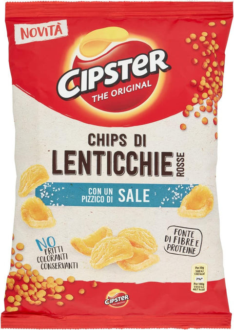 Saiwa Chips Cipster di Lenticchie Rosse al Sale mit roten Linsen in Salz 80g 7622201519506