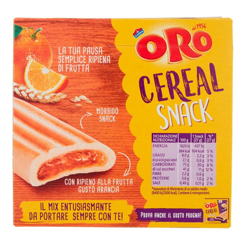Saiwa Kekse MHD 31/01/2025 Oro Saiwa Cereal Snack Arancia Müslikeks mit Orangenfüllung Kekse Biscuits 162g 7622201675417